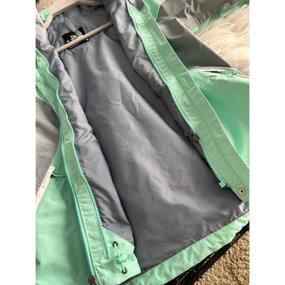 The North‎ Face Women's Hyvent Hooded Waterproof Jacket Green Gray Size Medium - Picture 11 of 15